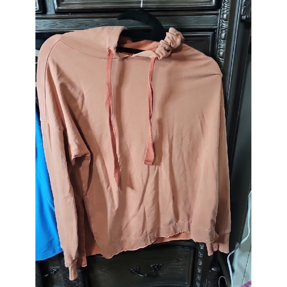 Aerie Terracotta Orange French Terry Oversized Hoodie Sweatshirt XS